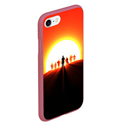 Чехол iPhone 7/8 матовый Redemption Sunset, цвет: 3D-малиновый — фото 2