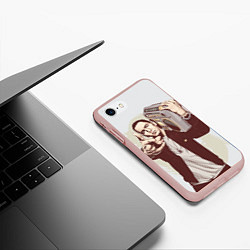 Чехол iPhone 7/8 матовый Eminem: Street Music, цвет: 3D-светло-розовый — фото 2