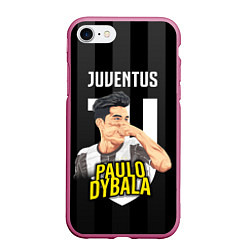 Чехол iPhone 7/8 матовый FC Juventus: Paulo Dybala, цвет: 3D-малиновый