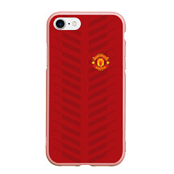 Чехол iPhone 7/8 матовый Manchester United: Red Lines