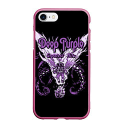 Чехол iPhone 7/8 матовый Deep Purple: Greatest Hits, цвет: 3D-малиновый