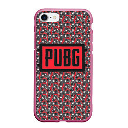 Чехол iPhone 7/8 матовый PUBG: Red Pattern