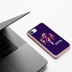 Чехол iPhone 7/8 матовый Led Zeppelin: Violet Art, цвет: 3D-светло-розовый — фото 2