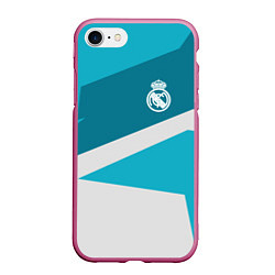 Чехол iPhone 7/8 матовый FC Real Madrid: Sport Geometry