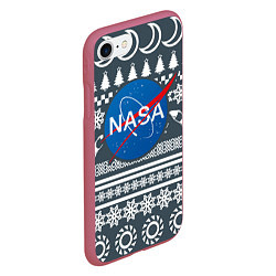 Чехол iPhone 7/8 матовый NASA: New Year, цвет: 3D-малиновый — фото 2