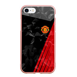 Чехол iPhone 7/8 матовый FC Manchester United: Abstract