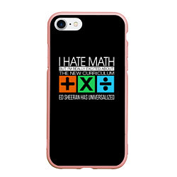 Чехол iPhone 7/8 матовый Ed Sheeran: I hate math, цвет: 3D-светло-розовый