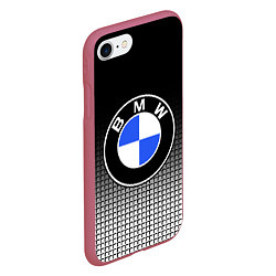 Чехол iPhone 7/8 матовый BMW 2018 Black and White IV, цвет: 3D-малиновый — фото 2