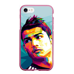 Чехол iPhone 7/8 матовый Cristiano Ronaldo Art