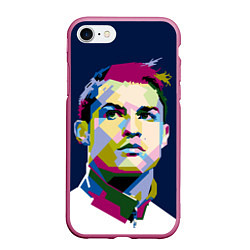 Чехол iPhone 7/8 матовый Cristiano Ronaldo Art