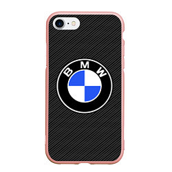 Чехол iPhone 7/8 матовый BMW CARBON БМВ КАРБОН