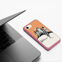 Чехол iPhone 7/8 матовый Castle Wolfenstein, цвет: 3D-малиновый — фото 2
