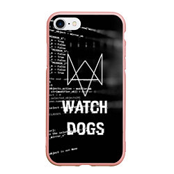 Чехол iPhone 7/8 матовый Watch Dogs: Hacker, цвет: 3D-светло-розовый