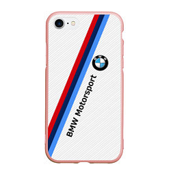 Чехол iPhone 7/8 матовый BMW Motorsport: White Carbon