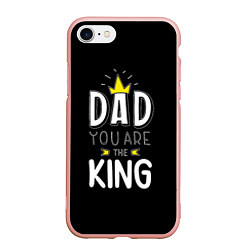 Чехол iPhone 7/8 матовый Dad you are the King