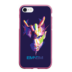 Чехол iPhone 7/8 матовый Eminem V&C, цвет: 3D-малиновый