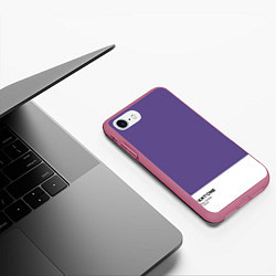Чехол iPhone 7/8 матовый Pantone: Ultra Violet, цвет: 3D-малиновый — фото 2