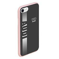 Чехол iPhone 7/8 матовый Audi: Grey Sport, цвет: 3D-светло-розовый — фото 2