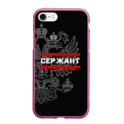 Чехол iPhone 7/8 матовый Сержант: герб РФ