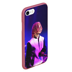 Чехол iPhone 7/8 матовый Lil Pump: Neon Style, цвет: 3D-малиновый — фото 2