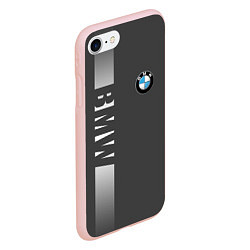 Чехол iPhone 7/8 матовый BMW SPORT, цвет: 3D-светло-розовый — фото 2