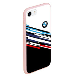 Чехол iPhone 7/8 матовый BMW BRAND COLOR БМВ, цвет: 3D-светло-розовый — фото 2