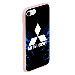 Чехол iPhone 7/8 матовый Mitsubishi: Blue Anger, цвет: 3D-светло-розовый — фото 2