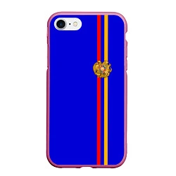 Чехол iPhone 7/8 матовый Армения, цвет: 3D-малиновый