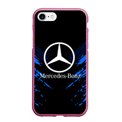 Чехол iPhone 7/8 матовый Mercedes-Benz: Blue Anger