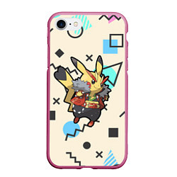 Чехол iPhone 7/8 матовый Pikachu Geometry