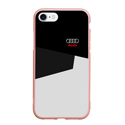 Чехол iPhone 7/8 матовый Audi Sport, цвет: 3D-светло-розовый