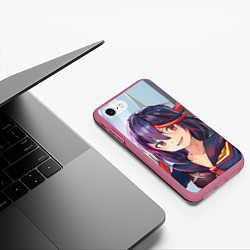 Чехол iPhone 7/8 матовый Ryuko Matoi, цвет: 3D-малиновый — фото 2