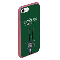 Чехол iPhone 7/8 матовый The Witcher: Wild Hunt, цвет: 3D-малиновый — фото 2