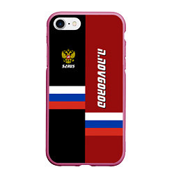 Чехол iPhone 7/8 матовый N Novgorod, Russia, цвет: 3D-малиновый