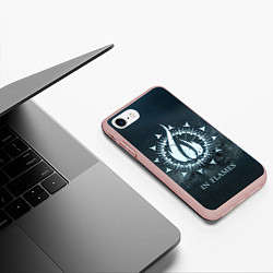 Чехол iPhone 7/8 матовый In Flames: Cold Fire, цвет: 3D-светло-розовый — фото 2