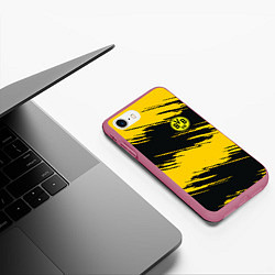 Чехол iPhone 7/8 матовый BVB 09: Yellow Breaks, цвет: 3D-малиновый — фото 2