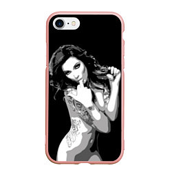 Чехол iPhone 7/8 матовый Sexy Girl: Black & White