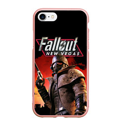 Чехол iPhone 7/8 матовый Fallout: New Vegas, цвет: 3D-светло-розовый