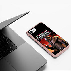 Чехол iPhone 7/8 матовый Fallout: New Vegas, цвет: 3D-светло-розовый — фото 2