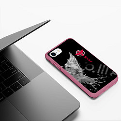 Чехол iPhone 7/8 матовый 30 STM: Grey Bird, цвет: 3D-малиновый — фото 2