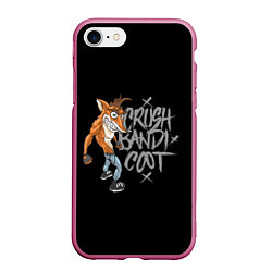 Чехол iPhone 7/8 матовый Crush Bandicoot, цвет: 3D-малиновый
