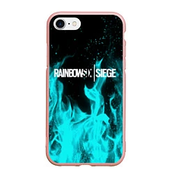 Чехол iPhone 7/8 матовый R6S: Turquoise Flame