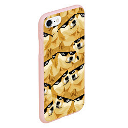 Чехол iPhone 7/8 матовый Doge: Deal with it, цвет: 3D-светло-розовый — фото 2