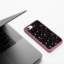 Чехол iPhone 7/8 матовый 80 Battaries, цвет: 3D-малиновый — фото 2