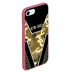 Чехол iPhone 7/8 матовый CS:GO Khaki Camo, цвет: 3D-малиновый — фото 2