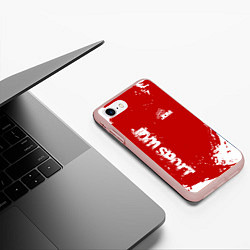 Чехол iPhone 7/8 матовый Eat Sleep JDM: Red Style, цвет: 3D-светло-розовый — фото 2