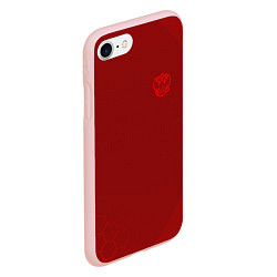 Чехол iPhone 7/8 матовый Russia 2022 Red Mashine, цвет: 3D-светло-розовый — фото 2