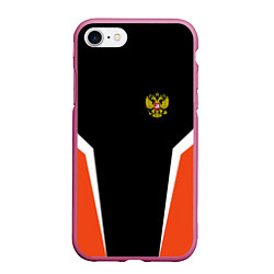 Чехол iPhone 7/8 матовый Russia: Orange Sport, цвет: 3D-малиновый