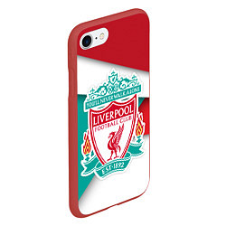Чехол iPhone 7/8 матовый FC Liverpool цвета 3D-красный — фото 2