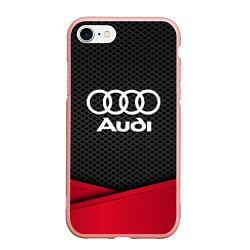 Чехол iPhone 7/8 матовый Audi: Grey Carbon